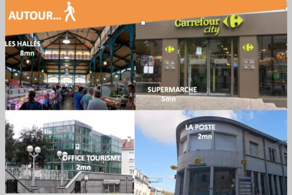 Le Laventin - 52M2 - Boulevard De La Grotte - Hyper Centre Lourdes Eksteriør bilde